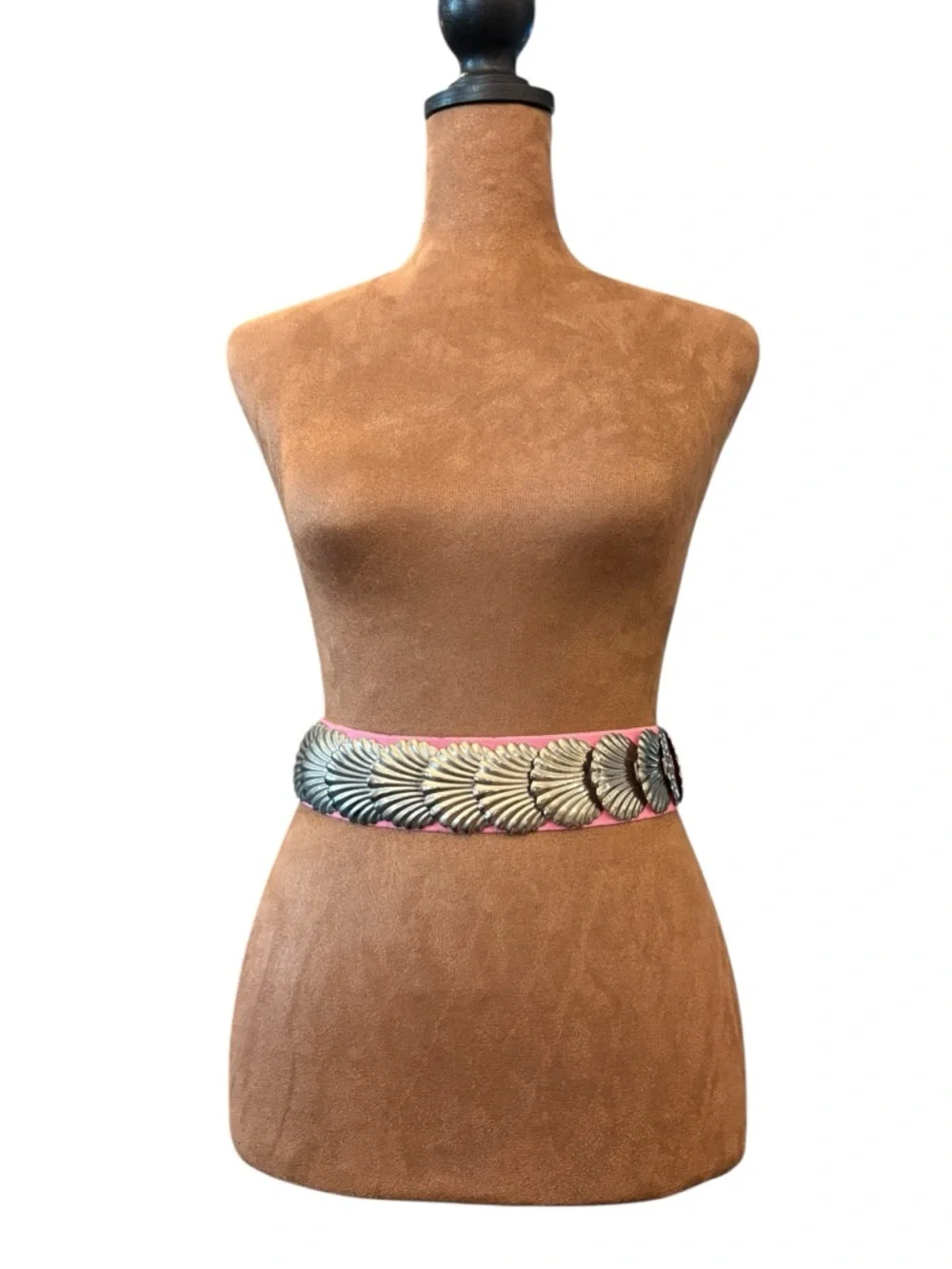 Silver-Tone Shell Waist Belt Fish Scale 25-29” Stretch‎ Mermaidcore Festival